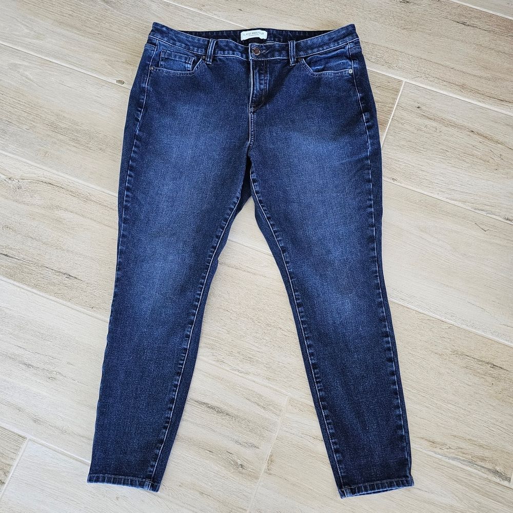 Lane Bryant High Rise Skinny Ultimate Stretch Dark Wash Jeans, Sz 16